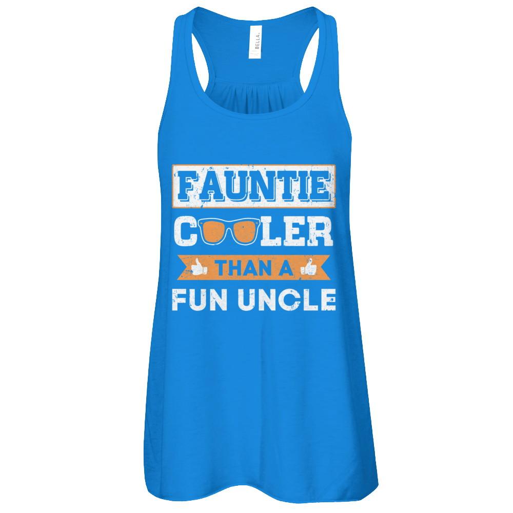 Faunt Cooler Than A Fun Uncle-T-Shirt & Tank Top-Women's Flowy Racerback Tank-True Royal