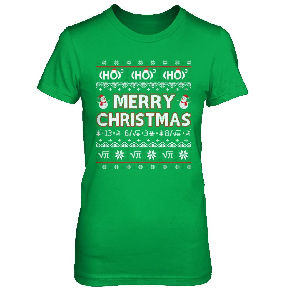 Merry Christmath Funny Math Christmas Ugly Sweaters-T-Shirt & Sweatshirt-Women's T-Shirt-Irish Green