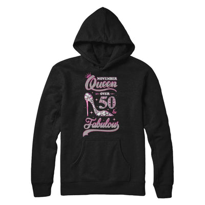 November Queen 50 And Fabulous 1971 50th Years Old Birthday-T-Shirt & Hoodie-Pullover Hoodie-Black