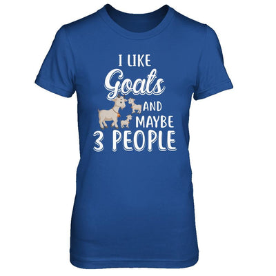 I Like Goats And Maybe 3 People-T-Shirt & Hoodie-Women's T-Shirt-Royal