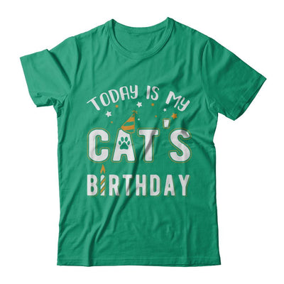 Today is My Cat's Birthday-T-Shirt & Hoodie-Classic T-Shirt-Kelly Green