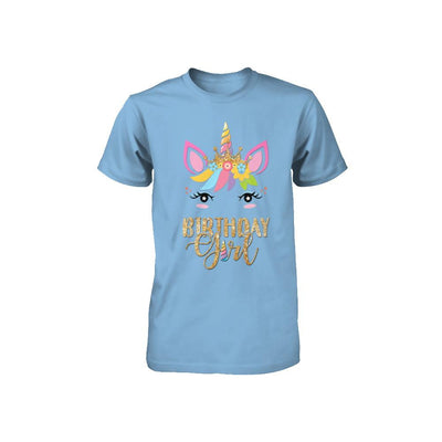 Cute Unicorn Girl Daughter Birthday Gift Youth-Youth Shirt-Toddler T-Shirt-Light Blue