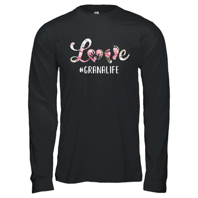 Love Granalife Matching Grandchild And Grana Gifts-T-Shirt & Hoodie-Long Sleeve T-Shirt-Black