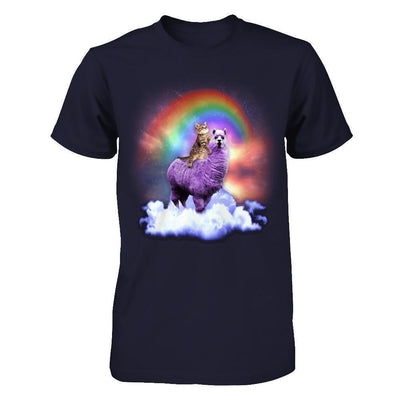Rainbow Llama Cat-T-Shirt & Hoodie-Premium T-Shirt-Midnight Navy