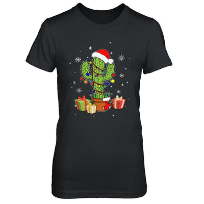Merry Christmas Succulent Plants Christmas Cactus-T-Shirt & Sweatshirt-Women's T-Shirt-Black