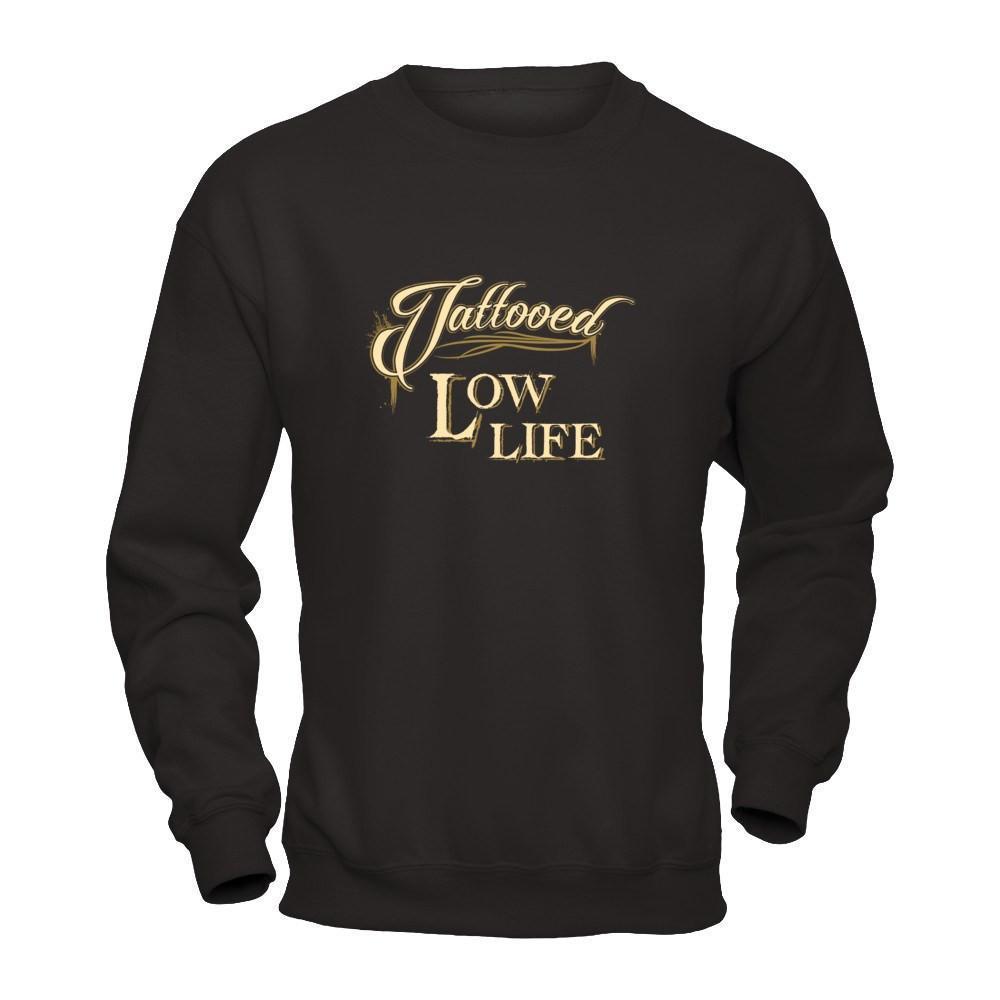 Tattooed Low Life-T-Shirt & Tank Top-Crewneck Sweatshirt-Black
