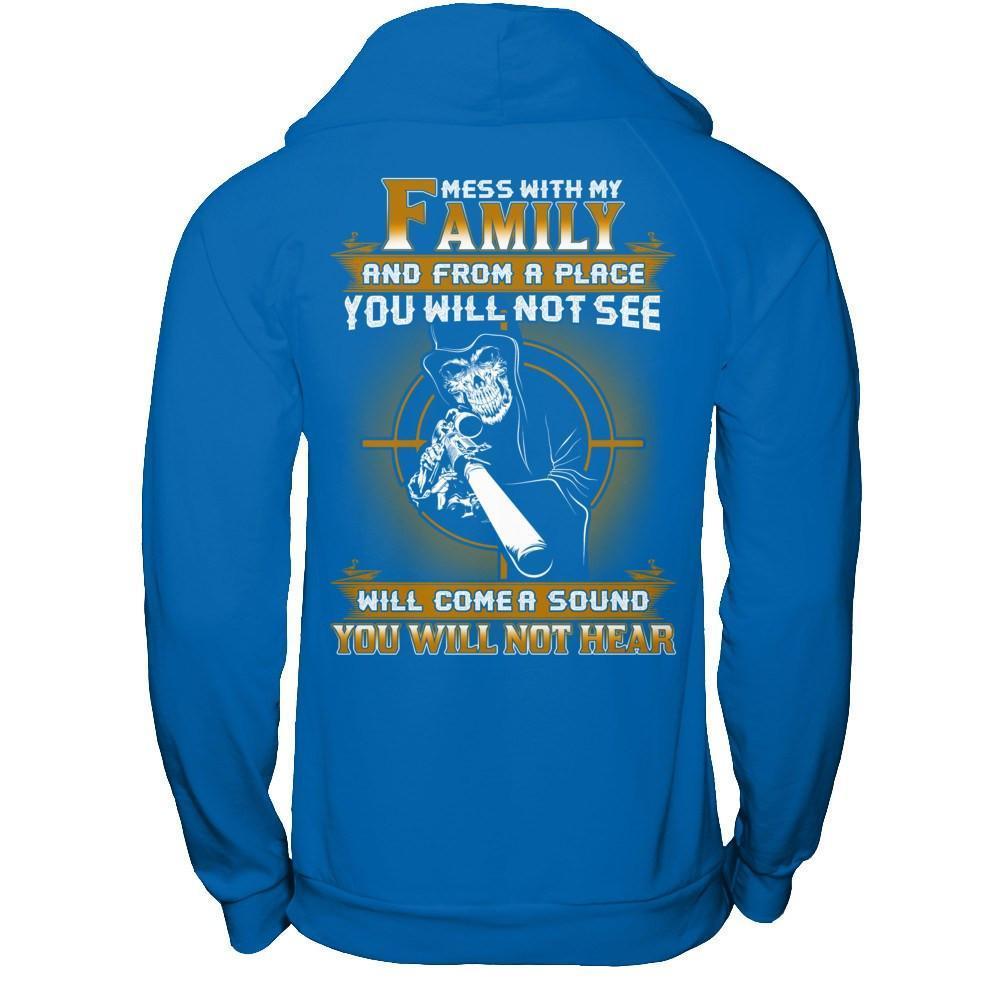Mess With My Family And From A Place You Will Not See-T-Shirt & Hoodie-Pullover Hoodie-Royal