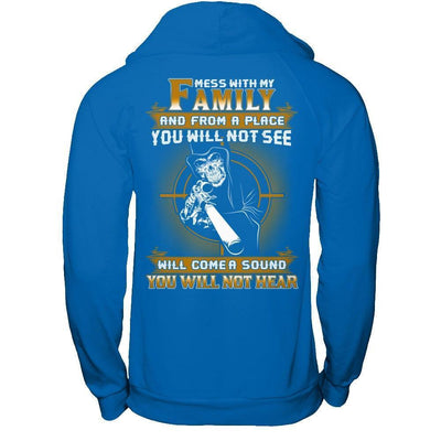 Mess With My Family And From A Place You Will Not See-T-Shirt & Hoodie-Pullover Hoodie-Royal