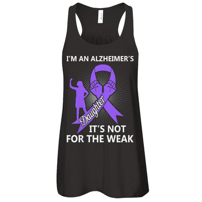 I'm An Alzheimer's Daughter It's Not For The Weak-T-Shirt & Hoodie-Women's Flowy Racerback Tank-Black