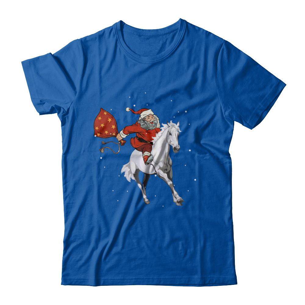 Horse Christmas Santa Rider-T-Shirt & Sweatshirt-Premium T-Shirt-Royal