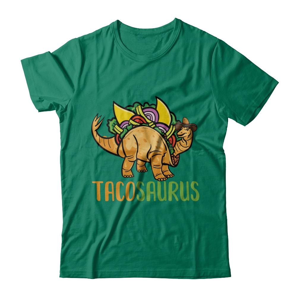 Funny Tacosaurus Tacos Dinosaur Lover-T-Shirt & Hoodie-Classic T-Shirt-Kelly Green
