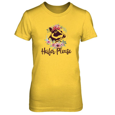 Funny Farmer Women Girl Cow Heifer Please-T-Shirt & Tank Top-Women's T-Shirt-Daisy