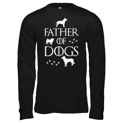 Father Of Dogs Dog Lover-T-Shirt & Hoodie-Long Sleeve T-Shirt-Black