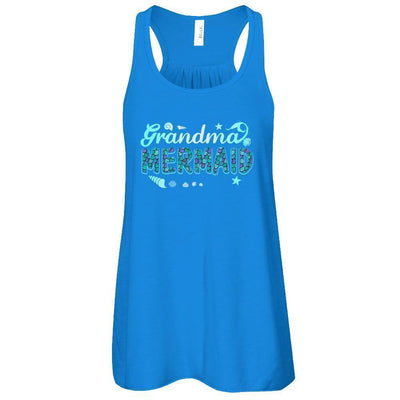 Grandma Mermaid-T-Shirt & Tank Top-Women's Flowy Racerback Tank-True Royal