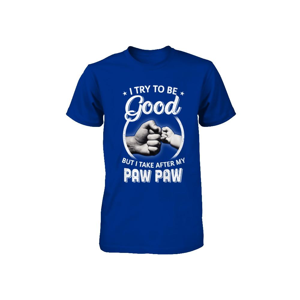 I Try To Be Good But I Take After My Paw Paw Toddler Kids Youth-Youth Shirt-