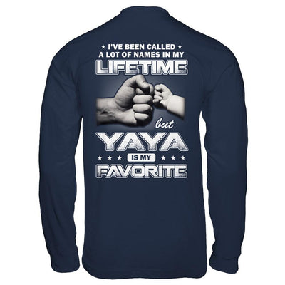 I've Been Called A Lot Of Names But Yaya Is My Favorite-T-Shirt & Hoodie-Long Sleeve T-Shirt-Navy
