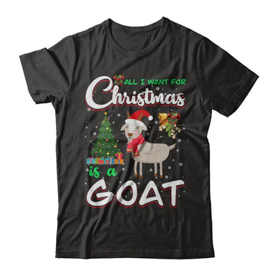 All I Want For Christmas Is A Goat Cute Xmas-T-Shirt & Sweatshirt-Premium T-Shirt-Black