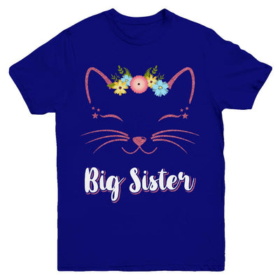 Kitty Cat Big Sister I'm Going To Be A Big Sister Youth-Youth Shirt-Youth T-Shirt-Navy