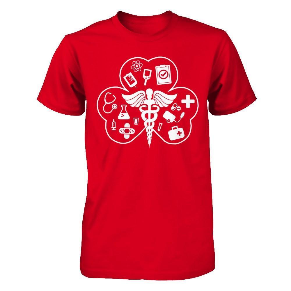 Nurses Happy Saint Patricks Day-T-Shirt & Hoodie-Premium T-Shirt-Red