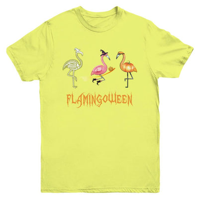Funny Flamingo Halloween Flamingoween Youth-Youth Shirt-Youth T-Shirt-Daisy