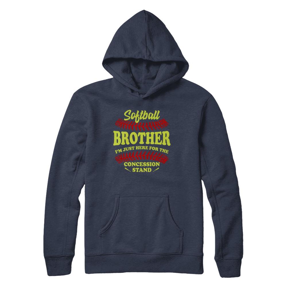 Softball Brother I'm Just Here For The Concession Stand-T-Shirt & Hoodie-Pullover Hoodie-Navy