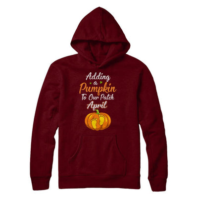 Halloween Pumpkin Pregnancy Mom Due Date In April 2021-T-Shirt & Hoodie-Pullover Hoodie-Maroon