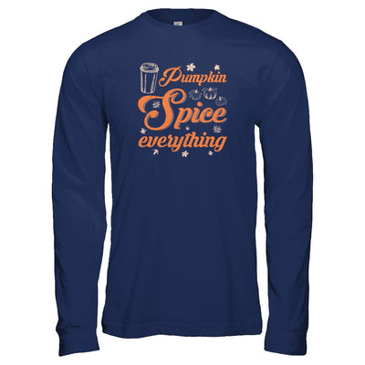 Pumpkin Spice Everything-T-Shirt & Tank Top-Long Sleeve T-Shirt-Navy