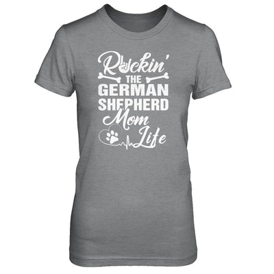 Rockin The German Shepherd Mom Life-T-Shirt & Tank Top-Women's T-Shirt-Sport Grey