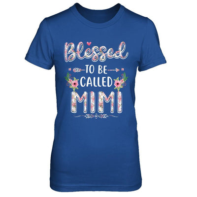Funny Grandma Gifts Blessed To Be Called Mimi-T-Shirt & Hoodie-Women's T-Shirt-Royal