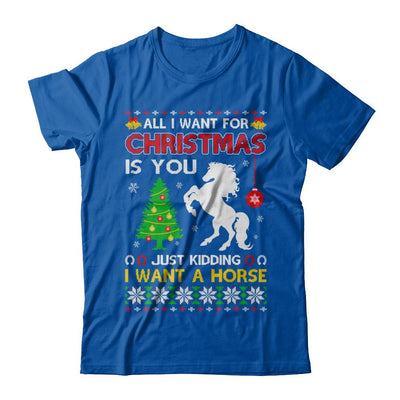 All I Want For Christmas Is You I Want A Horse Sweater-T-Shirt & Sweatshirt-Premium T-Shirt-Royal