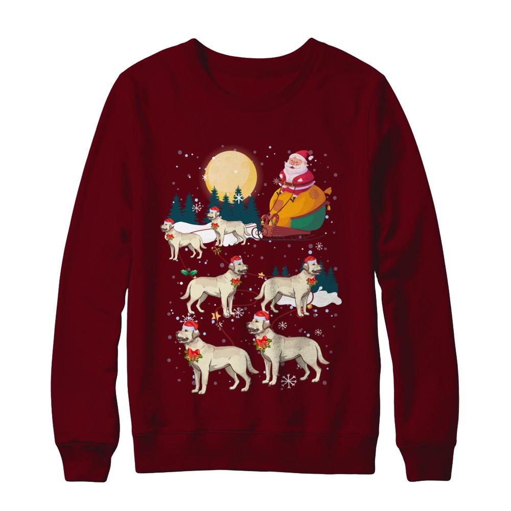 Dog Reindeer Labrador Christmas Gift-T-Shirt & Sweatshirt-Crewneck Sweatshirt-Maroon