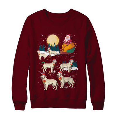 Dog Reindeer Labrador Christmas Gift-T-Shirt & Sweatshirt-Crewneck Sweatshirt-Maroon