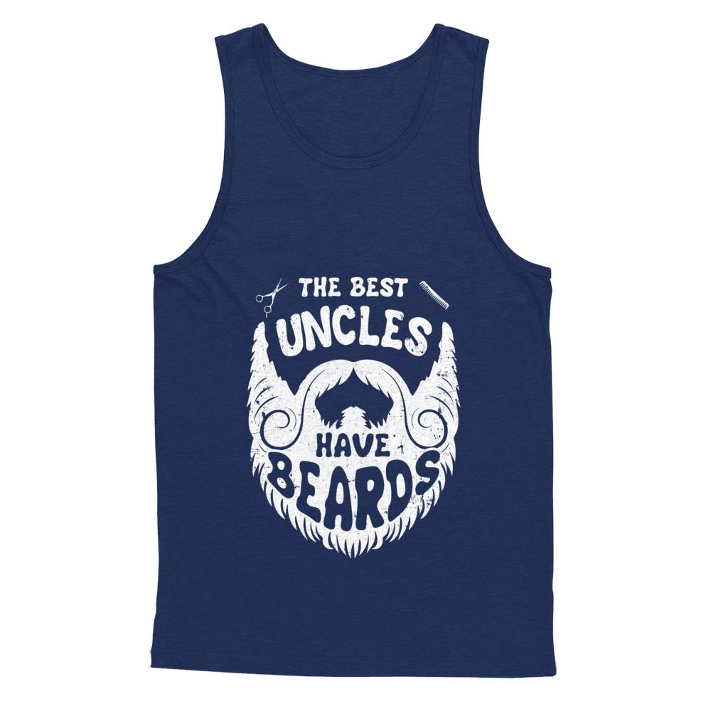 The Best Uncles Have Beards Bearded Uncle-T-Shirt & Hoodie-Unisex Tank-Navy