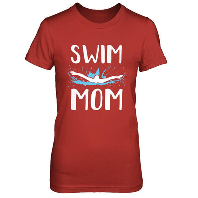Swim Mom Funny Swimming Mothers Day Gift-T-Shirt & Hoodie-Women's T-Shirt-Red