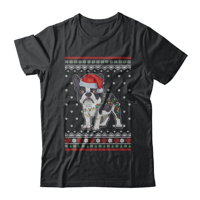 Bulldog Christmas Ugly Sweater Lights Dog Xmas Gift-T-Shirt & Sweatshirt-Classic T-Shirt-Black