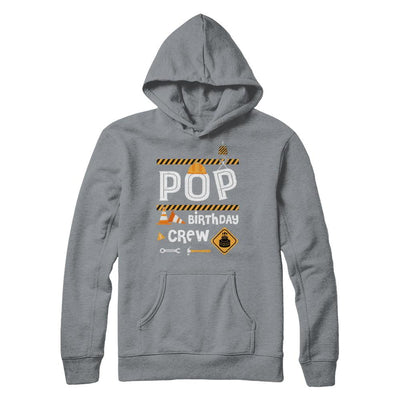 Pop Birthday Crew Construction Birthday Party Gift-T-Shirt & Hoodie-Pullover Hoodie-Light Steel