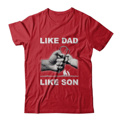 Like Dad Like Son Fishing Fish Fathers Day-T-Shirt & Hoodie-Classic T-Shirt-Red