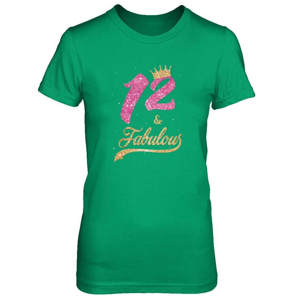 12Th And Fabulous Twelve Birthday-T-Shirt & Tank Top-Women's T-Shirt-Irish Green
