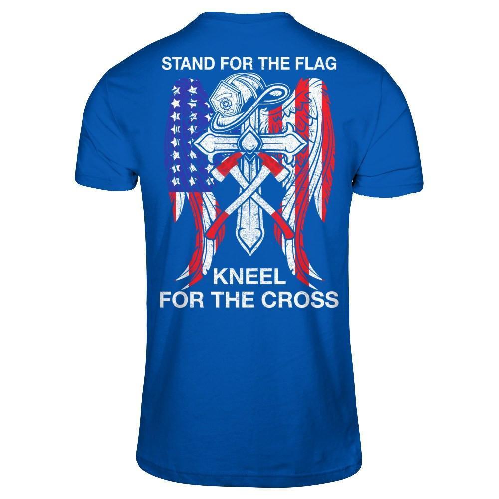 Firefighter Stand For The Flag Kneel For The Cross-T-Shirt & Hoodie-Premium T-Shirt-Royal