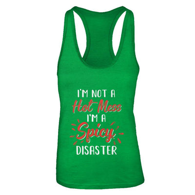 I'm Not A Hot Mess I'm A Spicy Disaster-T-Shirt & Tank Top-Women's Ideal Racerback Tank-Kelly Green