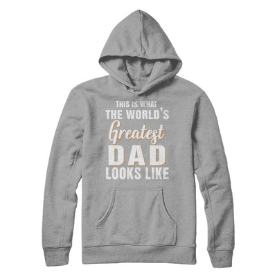 What World's Greatest Dad Looks Like Fathers Day-T-Shirt & Hoodie-Pullover Hoodie-Light Steel