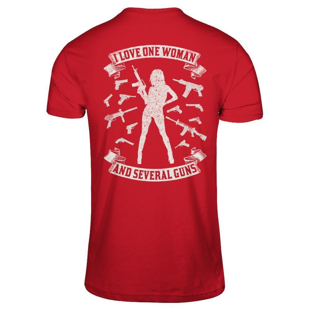 I Love One Woman And Several Guns-T-Shirt & Hoodie-Classic T-Shirt-Red