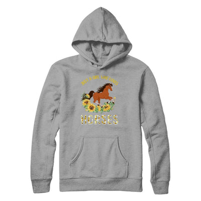 Just A Girl Who Loves Horses And Sunflowers-T-Shirt & Hoodie-Pullover Hoodie-Light Steel