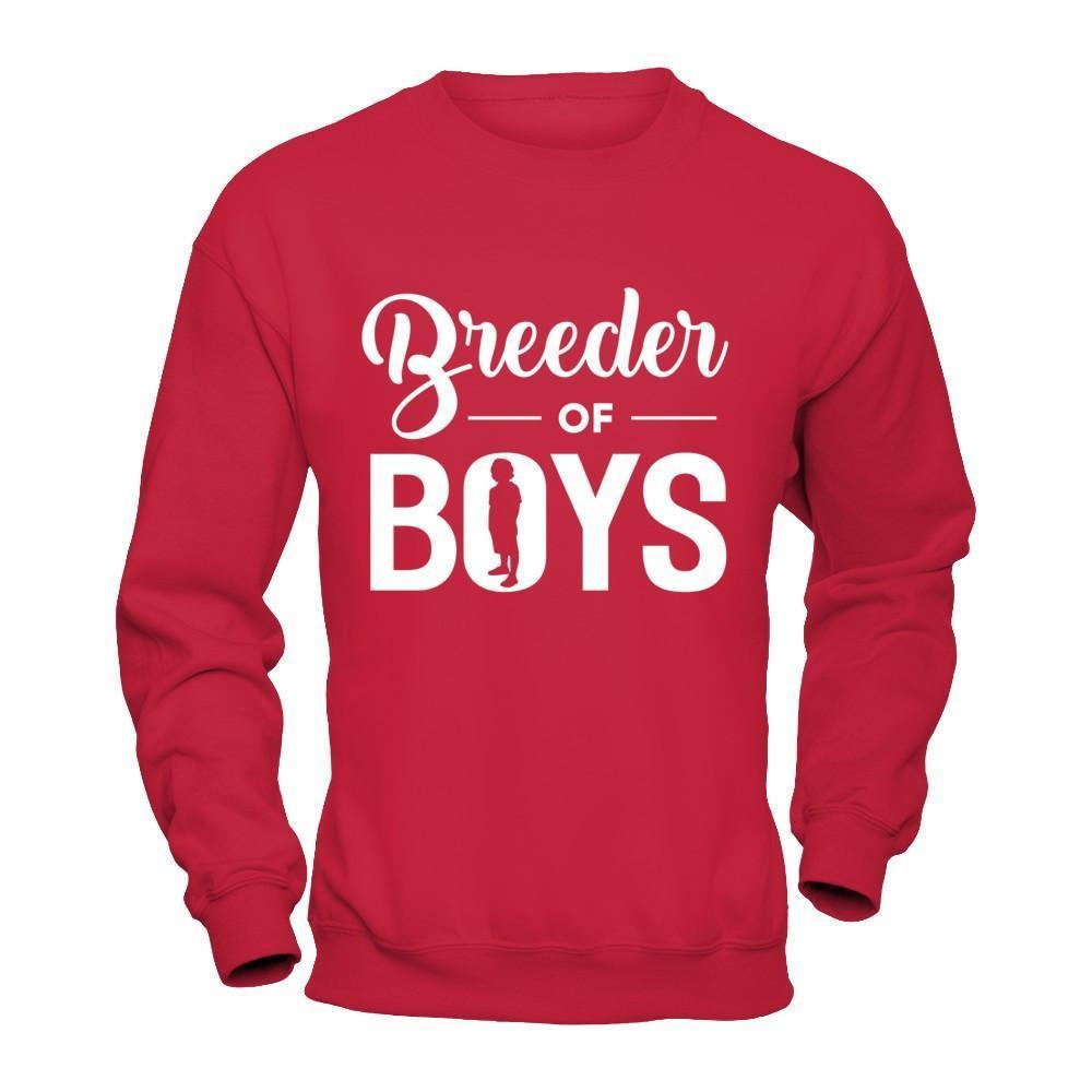 Breeder Of Boys-T-Shirt & Hoodie-Crewneck Sweatshirt-Red