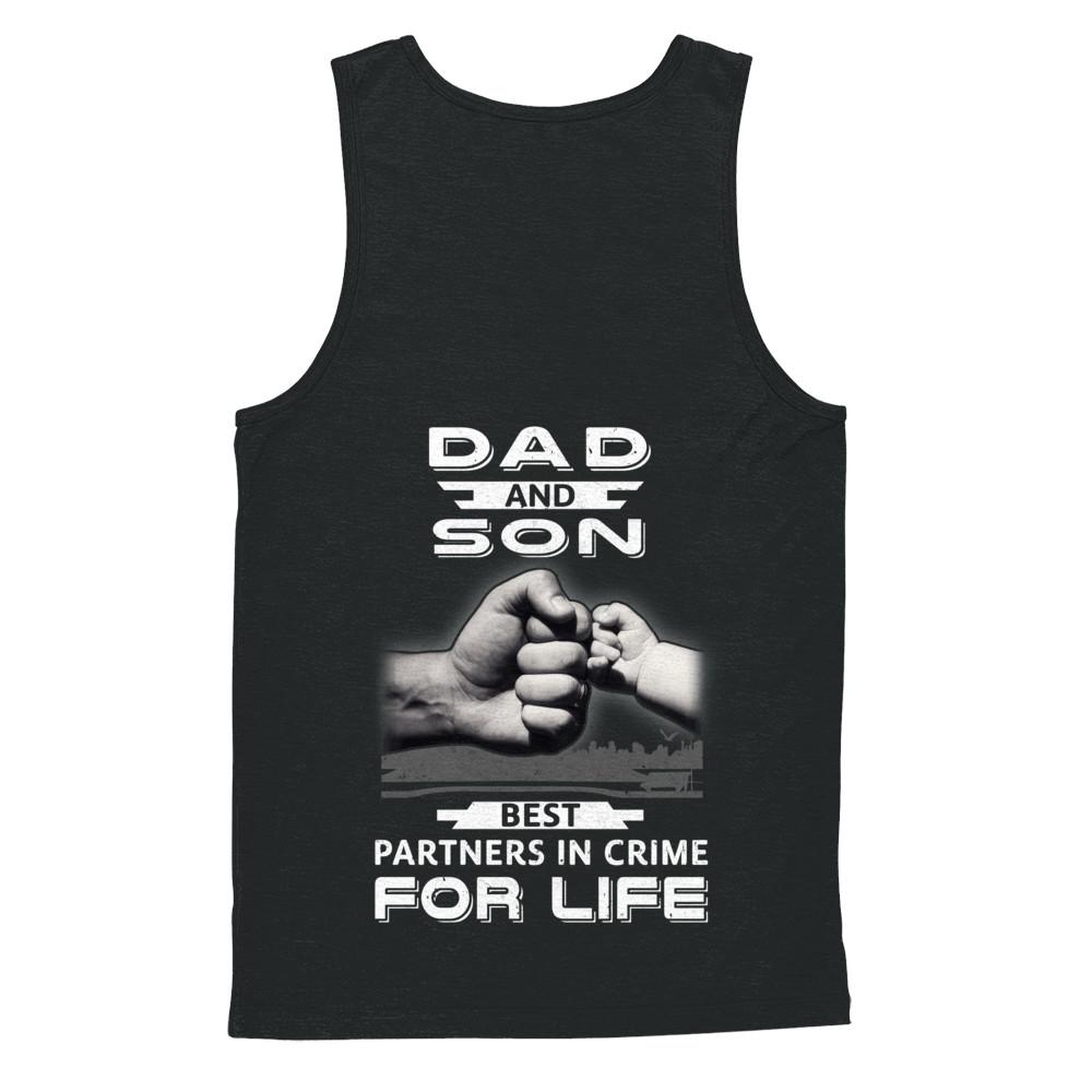 Dad And Son Best Partners In Crime For Life-T-Shirt & Hoodie-Unisex Tank-Black