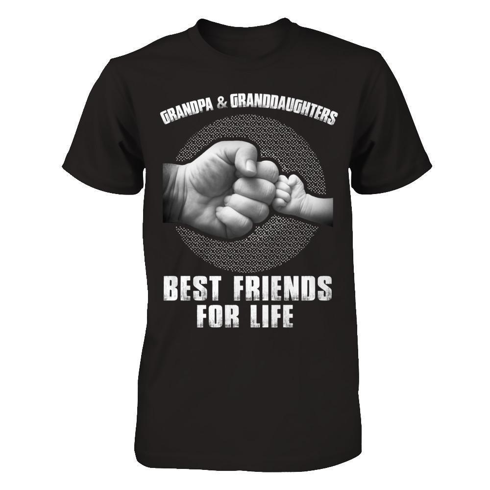 Grandpa And Granddaughters Best Friends For Life-T-Shirt & Hoodie-Premium T-Shirt-Black