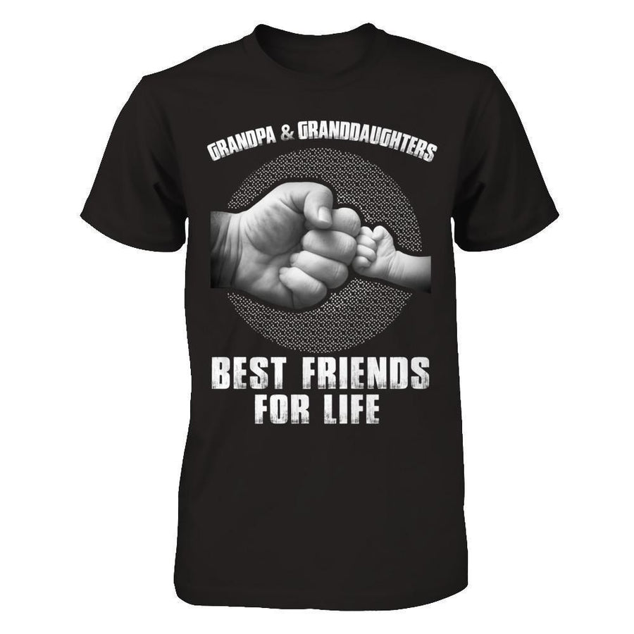 Grandpa And Granddaughters Best Friends For Life-T-Shirt & Hoodie-Premium T-Shirt-Black