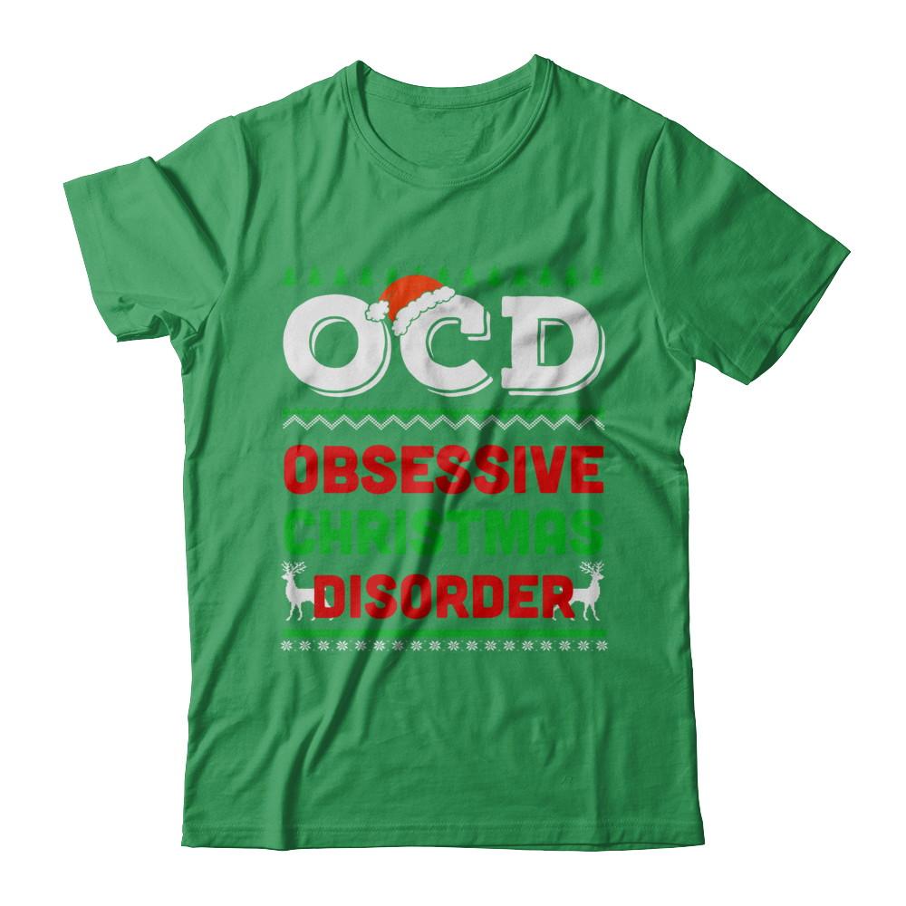OCD Obsessive Christmas Disorder Xmas Gift-T-Shirt & Sweatshirt-Premium T-Shirt-Kelly Green