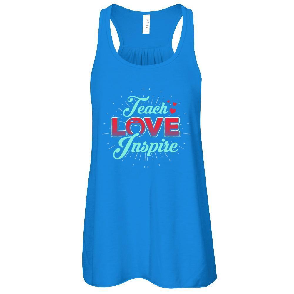 Teach Love Inspire-T-Shirt & Tank Top-Women's Flowy Racerback Tank-True Royal