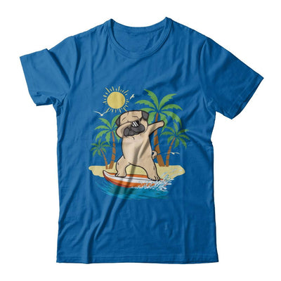 Summer Vacation Dabbing Pug Surfing Surfboard Gift-T-Shirt & Hoodie-Classic T-Shirt-Royal